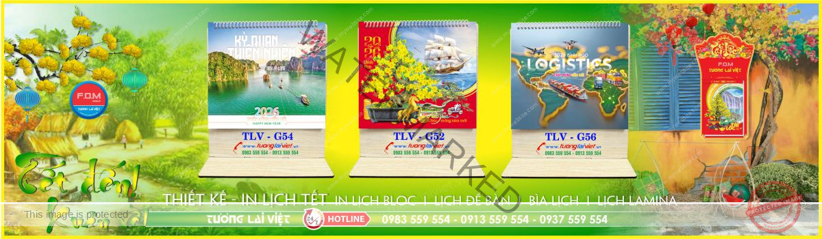 In Lịch Gỗ Để Bàn