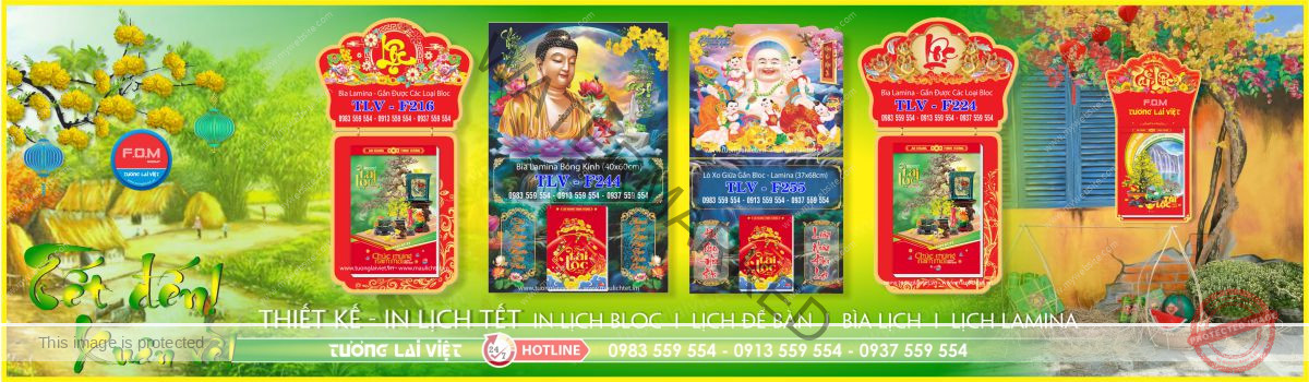 In Lịch Gỗ Laminate