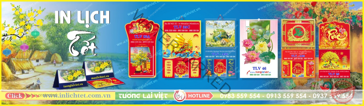 In Lịch Gỗ Tết