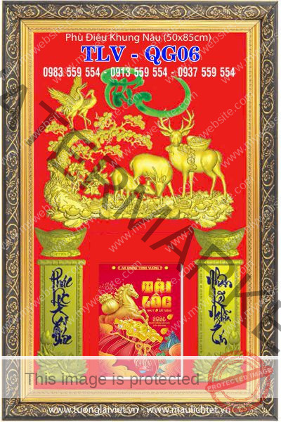 Lịch khung tranh Khai Xuân Đại Cát